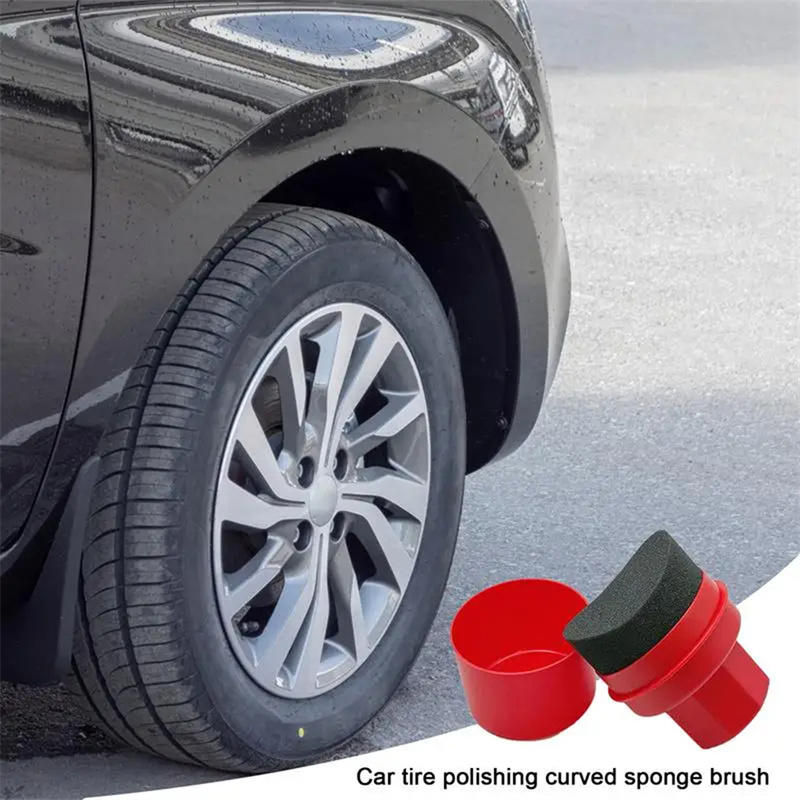 Curved Car Tire Waxing Sponge  - Wax Applicator Pad บทวิจารณ์และราคา