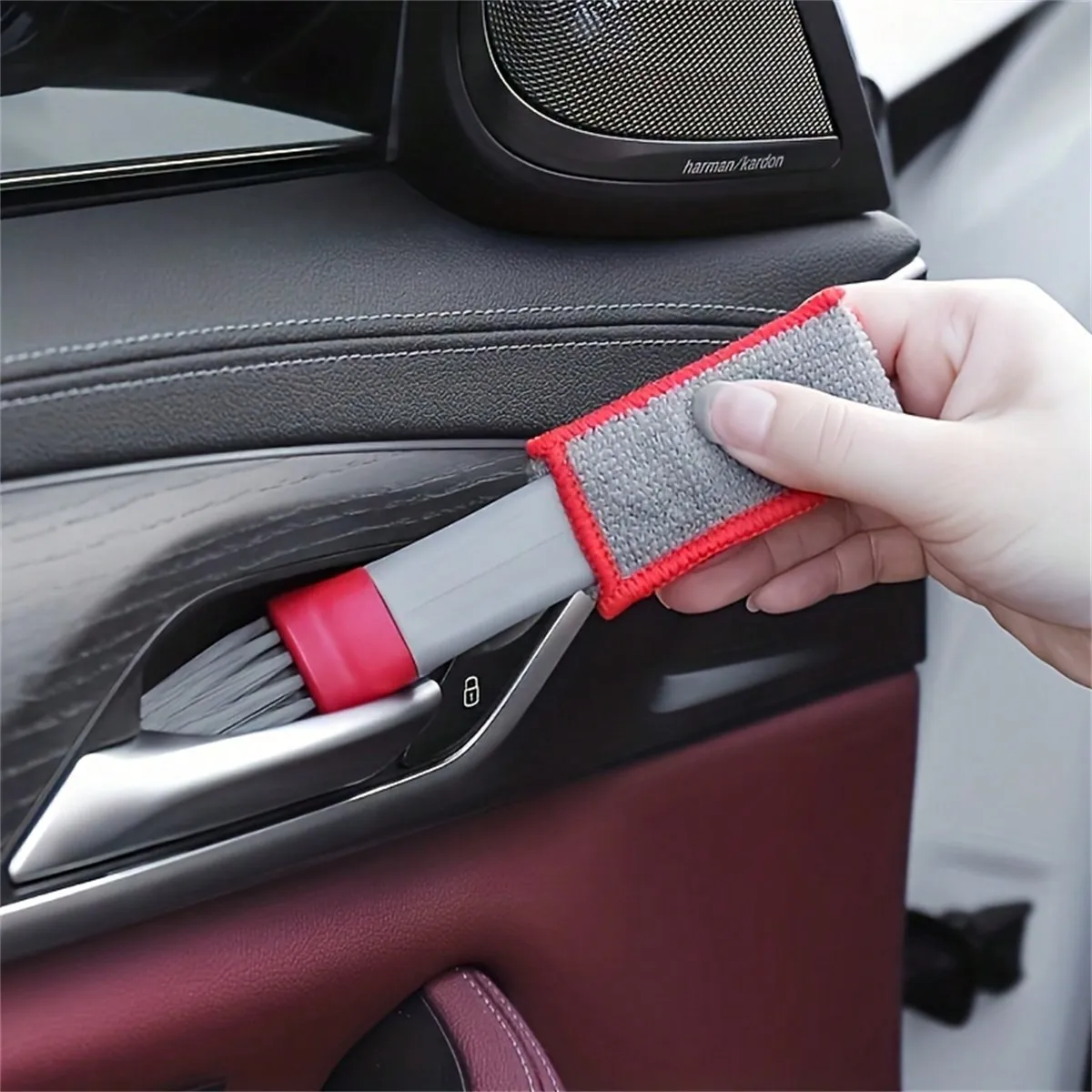 1pc Double-Headed Brush, Car A - Car Cleaning Brush บทวิจารณ์และราคา
