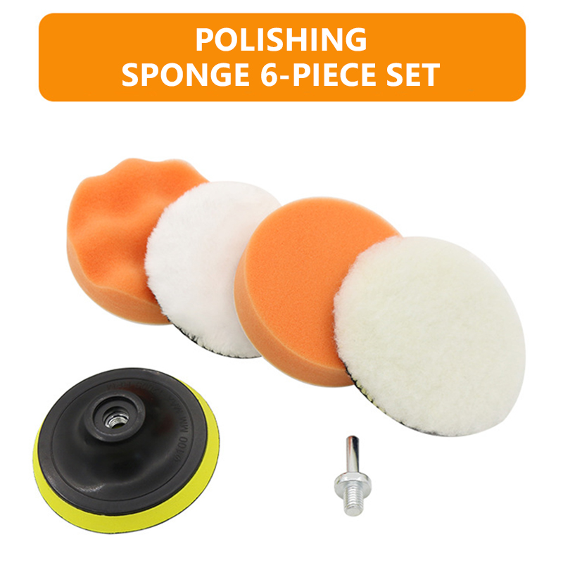 6pcs/set Car Polishing Sponge  - Polish Pad Set Buffer บทวิจารณ์และราคา