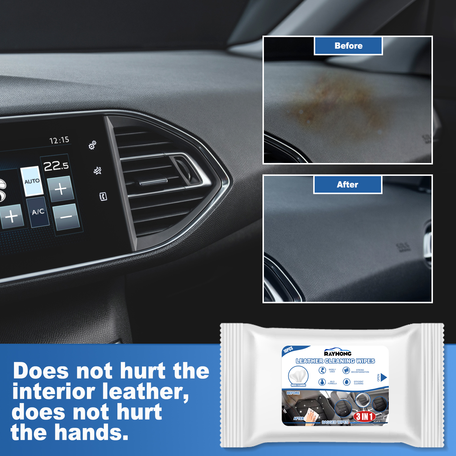 Rayhong Car Leather Cleaning W - Dirt Brush Interior บทวิจารณ์และราคา