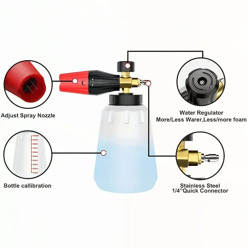 High Pressure PA Foam Cannon   - Foam Cannon Car Wash บทวิจารณ์และราคา
