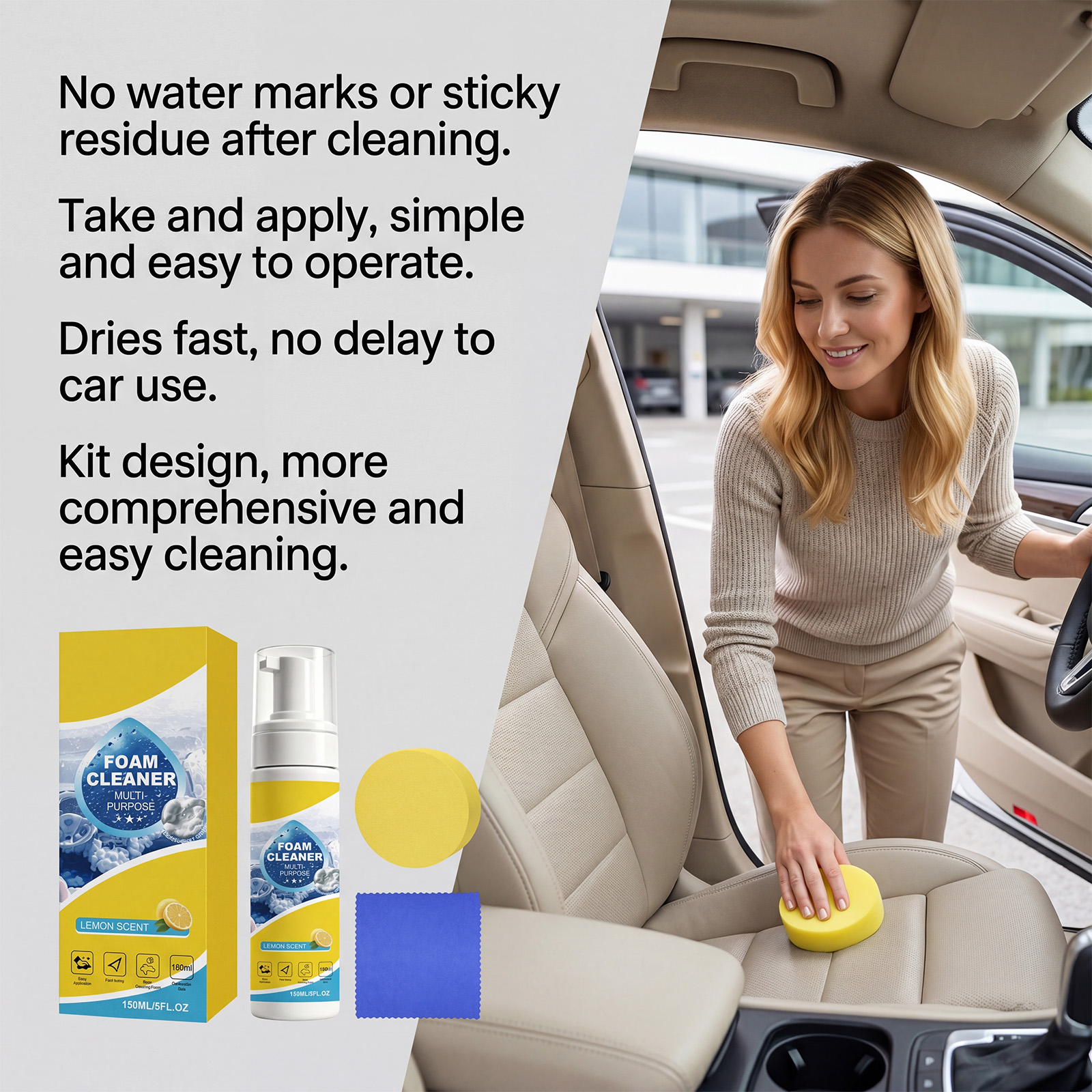 Foam Cleaner Multi-purpose Aut - Leather Cleaner Interior บทวิจารณ์และราคา