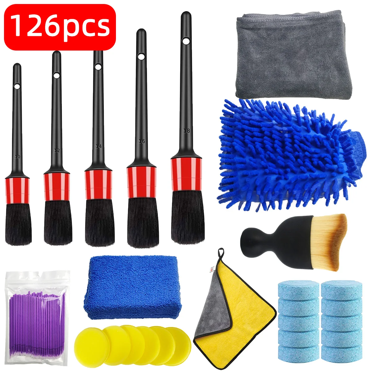126-Piece Car Detail Cleaning  - Dirt Brush Interior บทวิจารณ์และราคา
