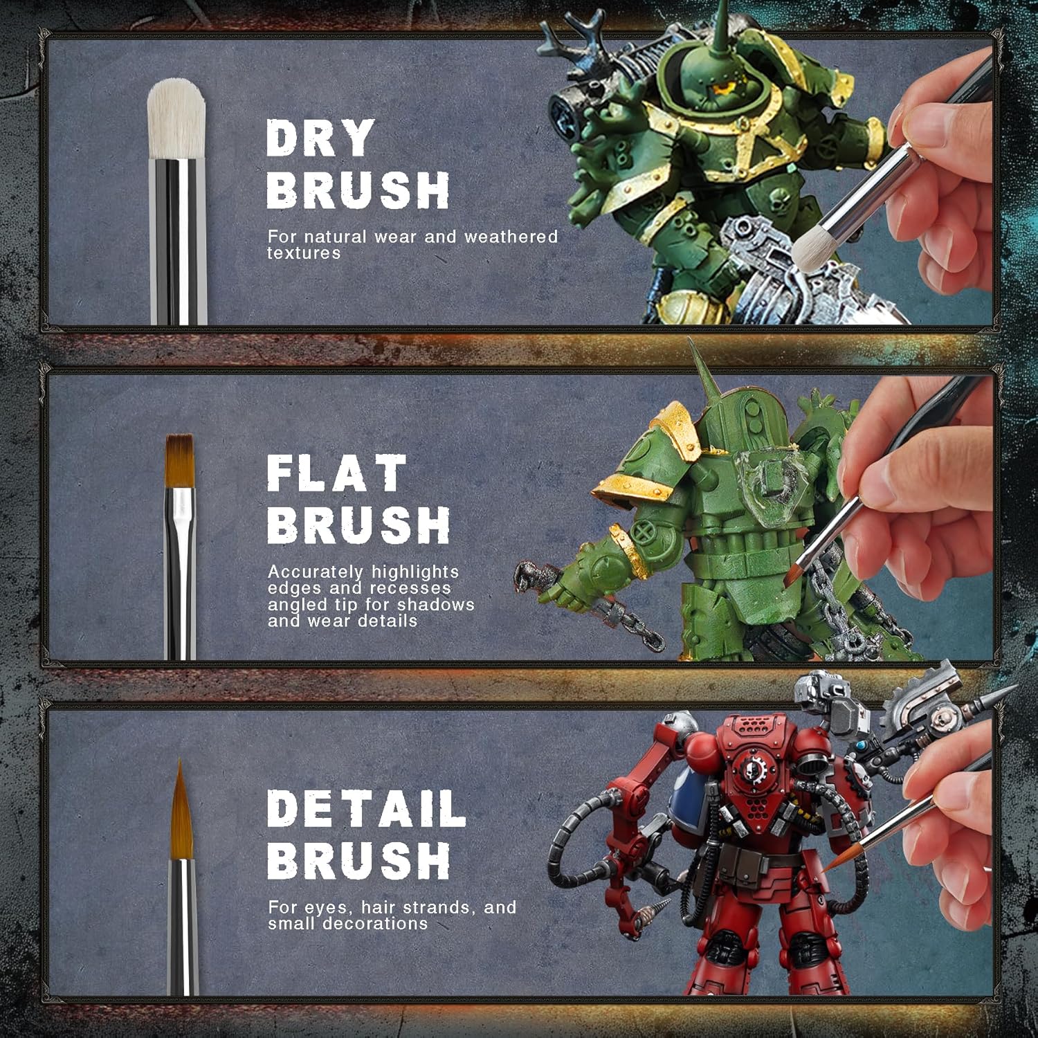 20Pcs Miniature Paint Brushes  - Detailing Brush Set บทวิจารณ์และราคา