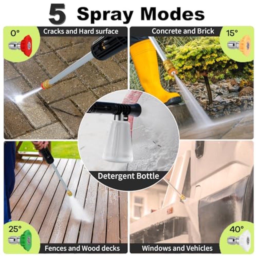 Power waher 4300PSI with 4 Qui - Foam Cannon Car Wash บทวิจารณ์และราคา