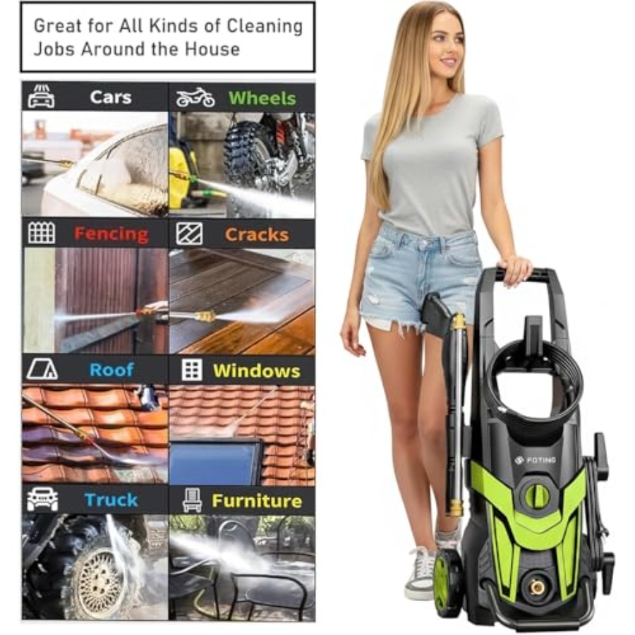 Power waher 4300PSI with 4 Qui - Foam Cannon Car Wash บทวิจารณ์และราคา