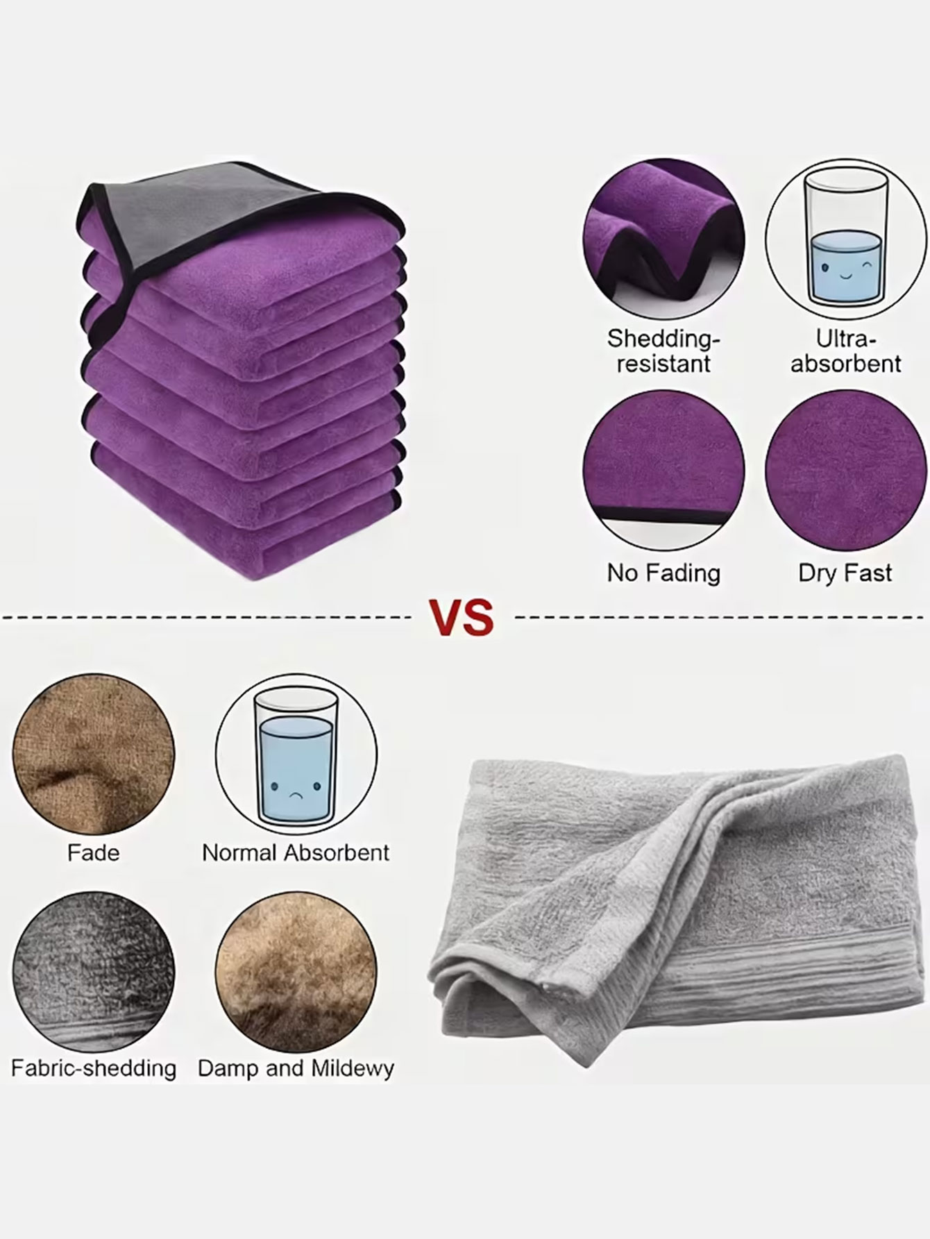 10-Pack Double-Sided Coral Vel - Microfiber Towel Detailing บทวิจารณ์และราคา