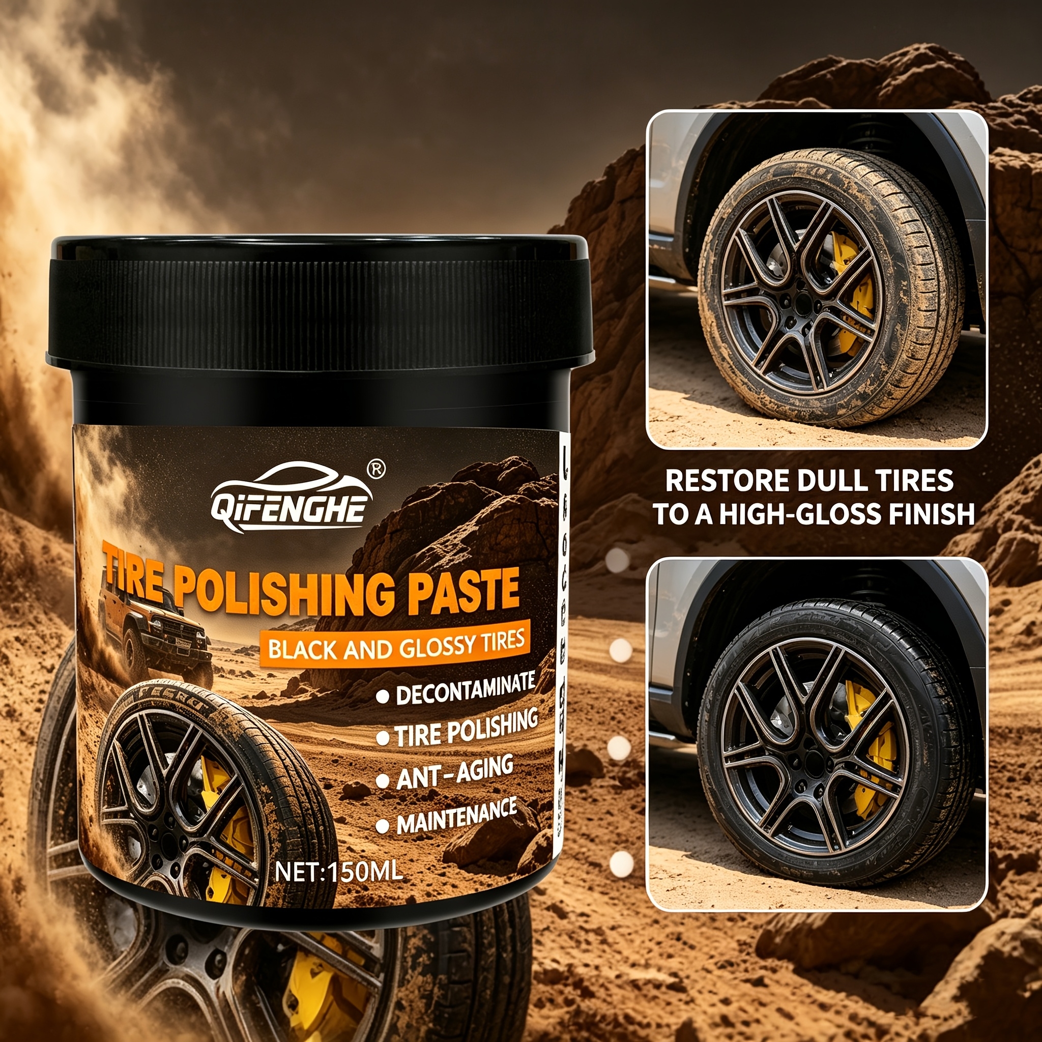 Car Tire Polish Paste Kit - Hi - Wax Applicator Pad บทวิจารณ์และราคา