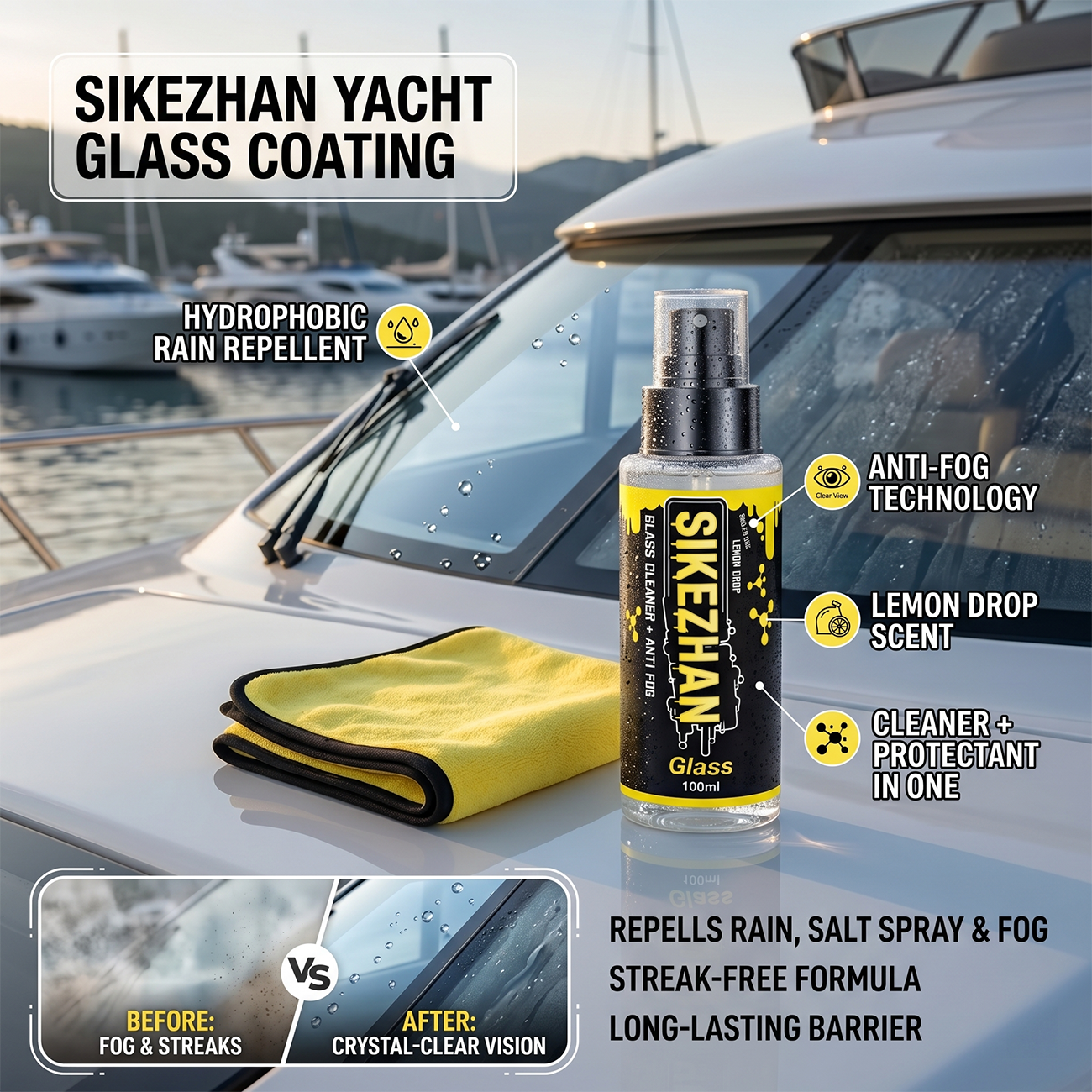 2-in-1 Anti-Fog Spray & Glass  - Glass Cleaner Streak บทวิจารณ์และราคา