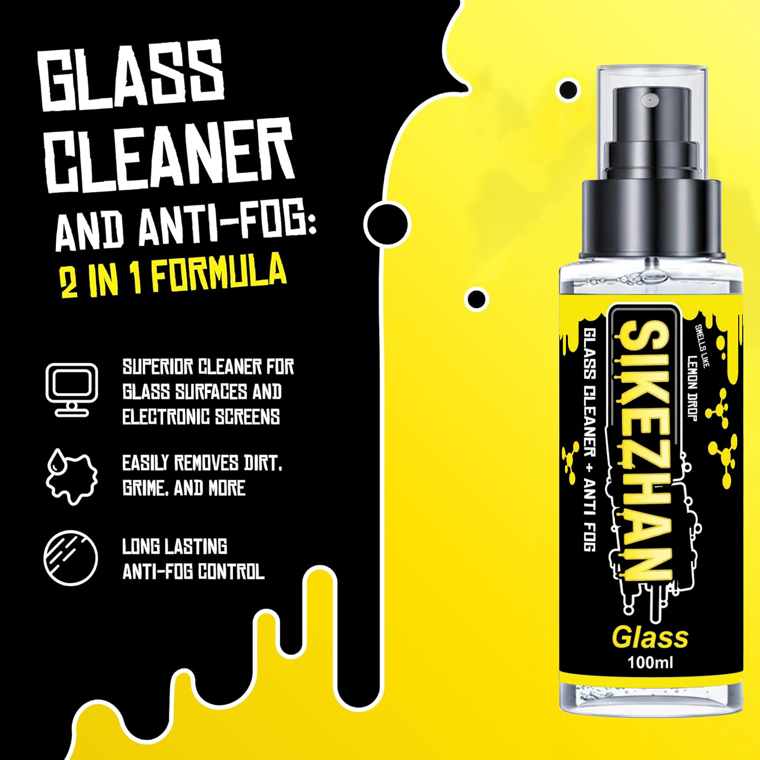 2in1 Anti Fog Spray Car Glass  - Glass Cleaner Streak บทวิจารณ์และราคา