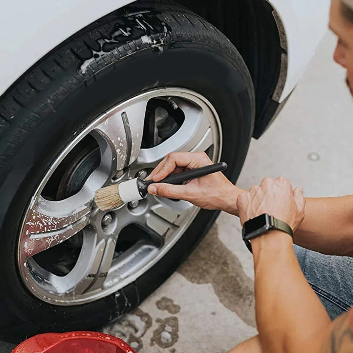 5PCS Cleaning Tools  Auto Car  - Dirt Brush Interior บทวิจารณ์และราคา