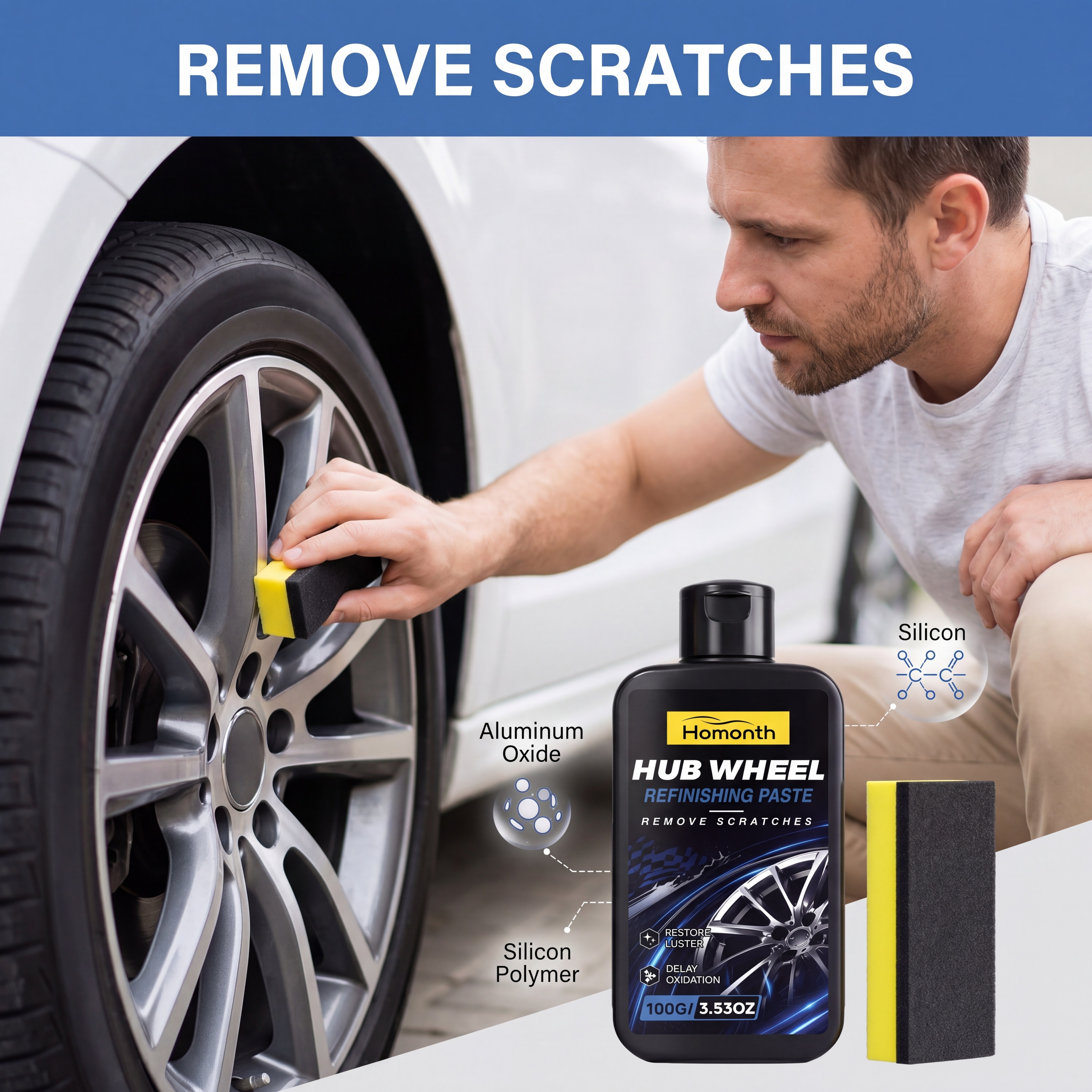 Wheel Polish Paste Scratch Rem - Wheel Cleaner Alloy บทวิจารณ์และราคา