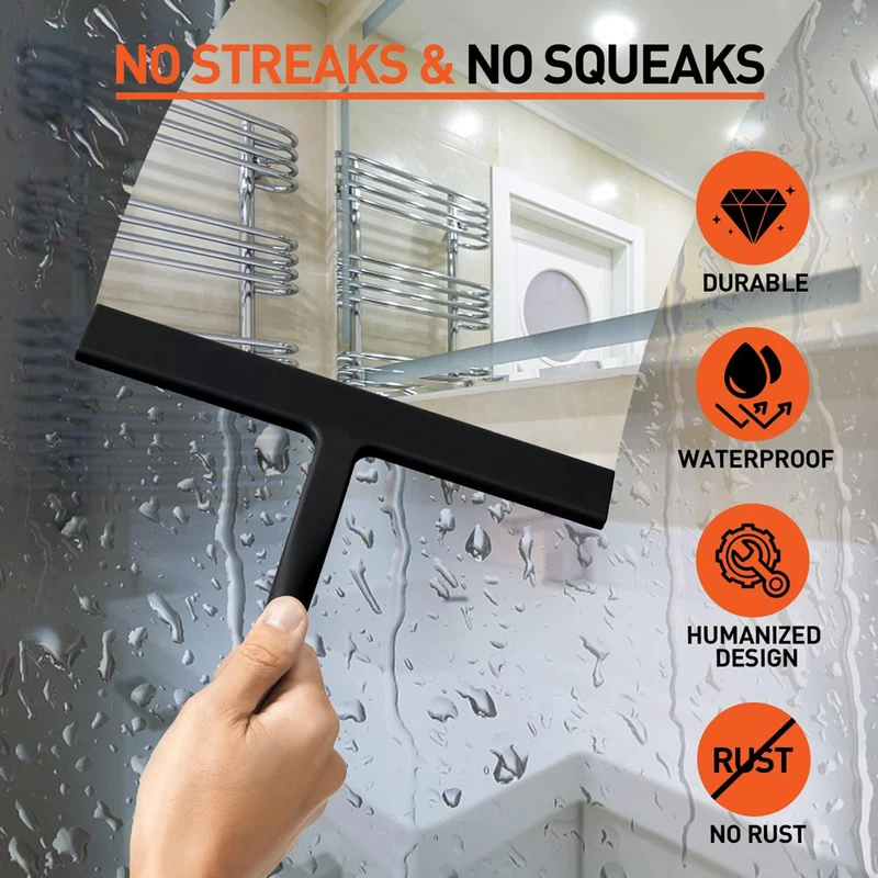 Silicone Squeegee Streak Free  - Glass Cleaner Streak บทวิจารณ์และราคา
