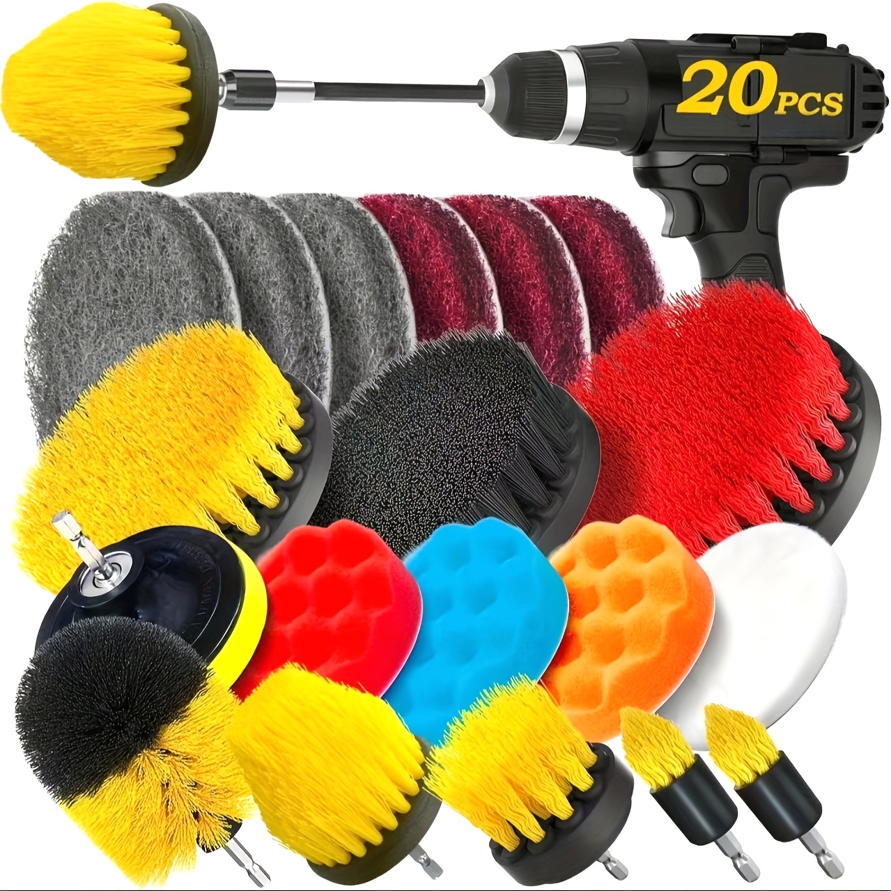 20Pack Drill Brush Attachments - Car Cleaning Brush บทวิจารณ์และราคา