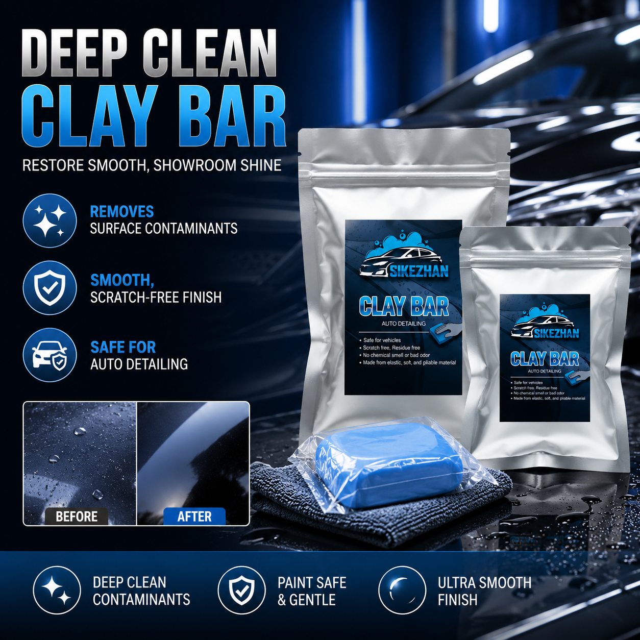 SIKEZHAN Magic Car Clay Bar fo - Clay Bar Lubricant บทวิจารณ์และราคา