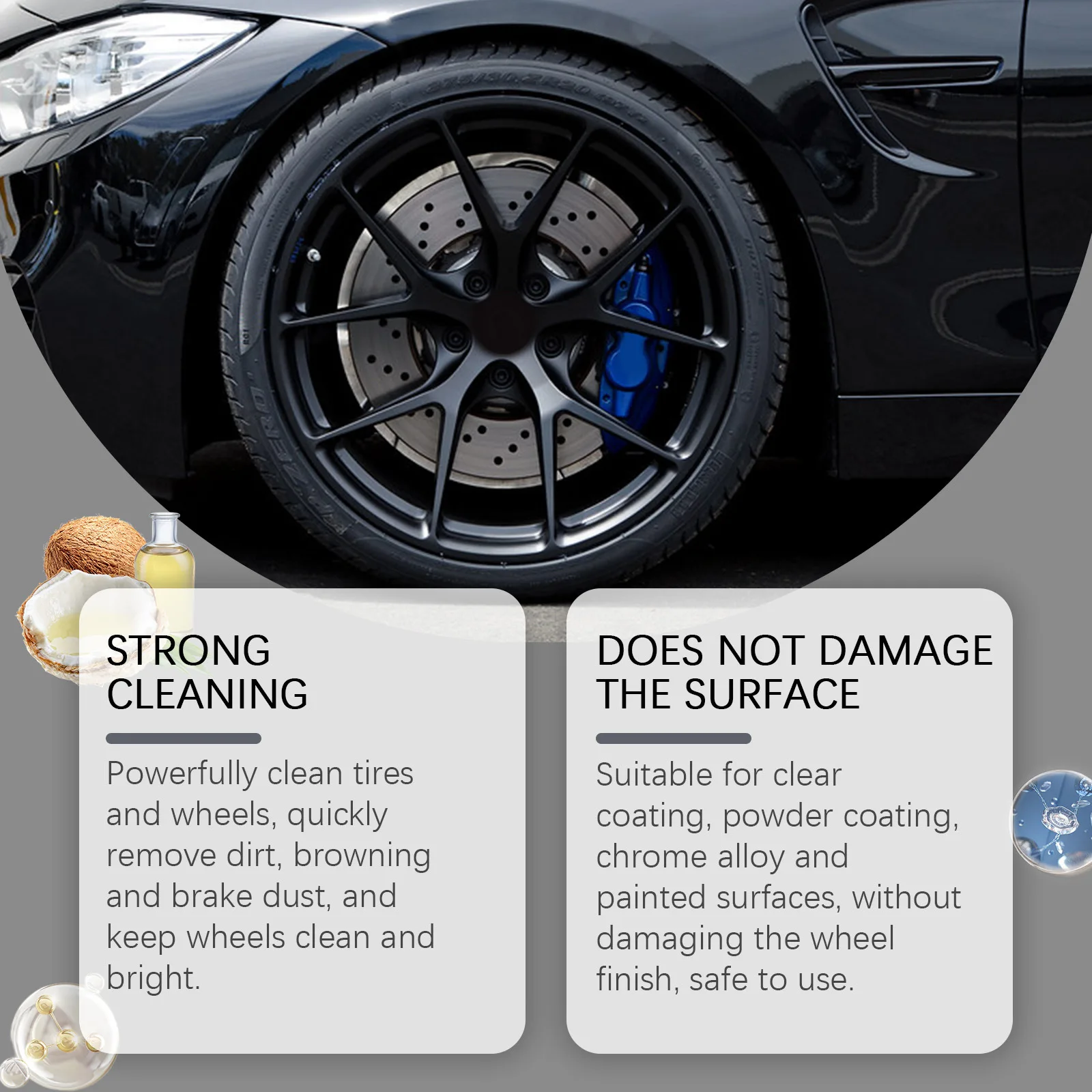Professional Wheel Tire Cleane - Wheel Cleaner Alloy บทวิจารณ์และราคา