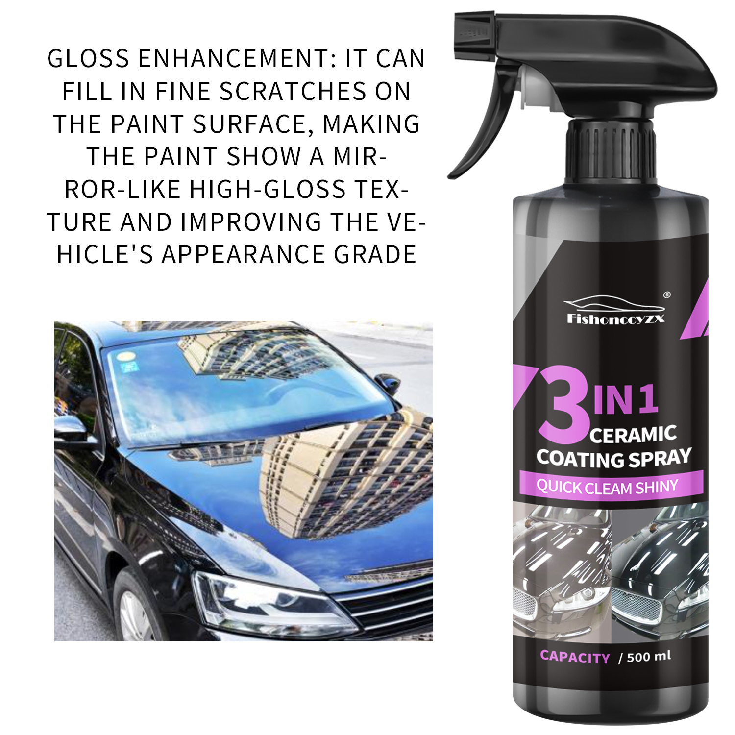 3 in 1 Car Ceramic Liquid Coat - Car Wax Ceramic Coating บทวิจารณ์และราคา