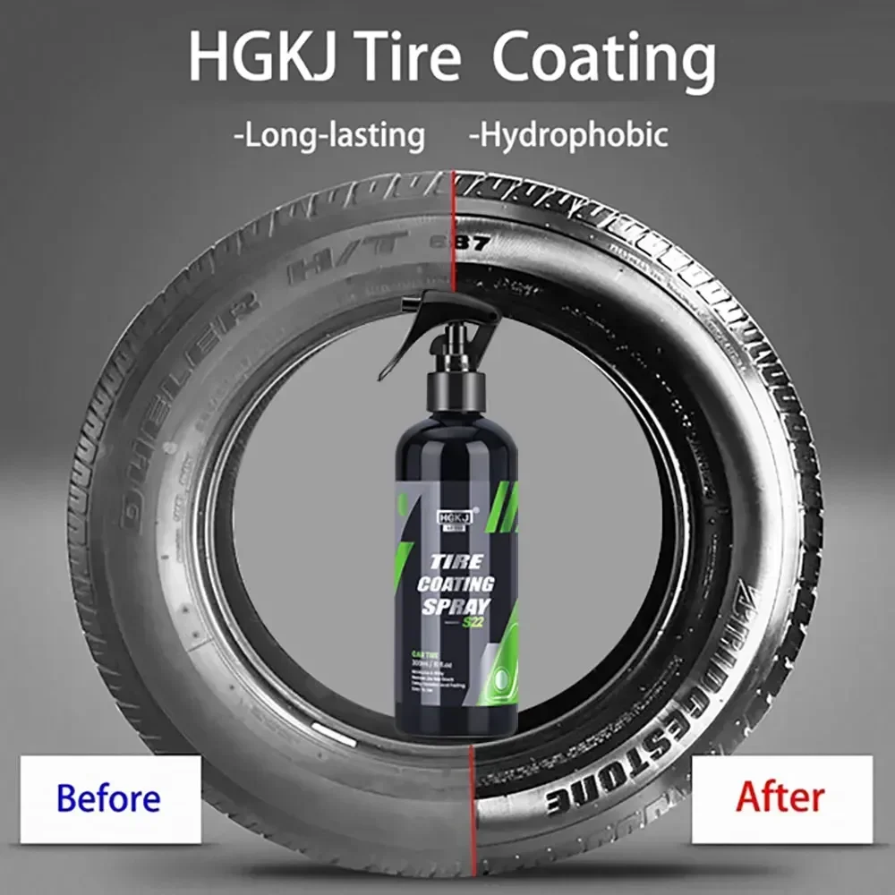 HGKJ S22 Car Tire Gloss Spray, - Tire Shine Spray Sealant บทวิจารณ์และราคา