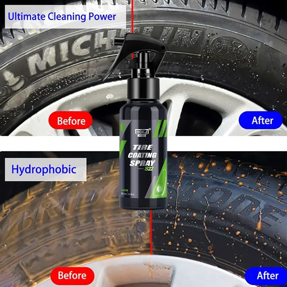 HGKJ S22 Car Tire Gloss Spray, - Tire Shine Spray Sealant บทวิจารณ์และราคา