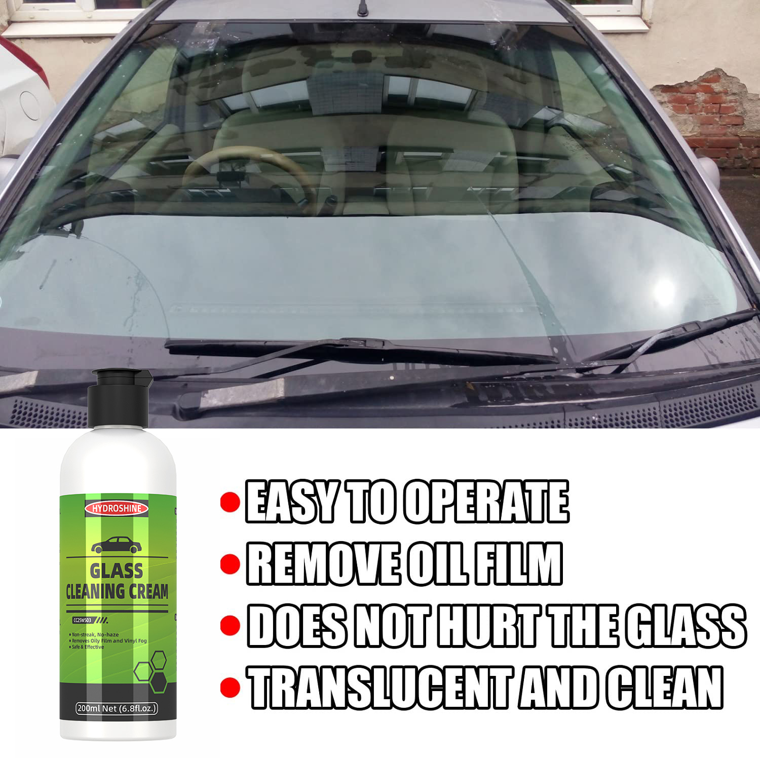 Hydroshine Car Glass Oil Film  - Glass Cleaner Streak บทวิจารณ์และราคา