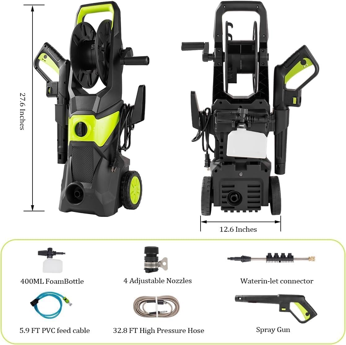 4000PSI Electric Pressure Wash - Pressure Washer Foam Gun บทวิจารณ์และราคา