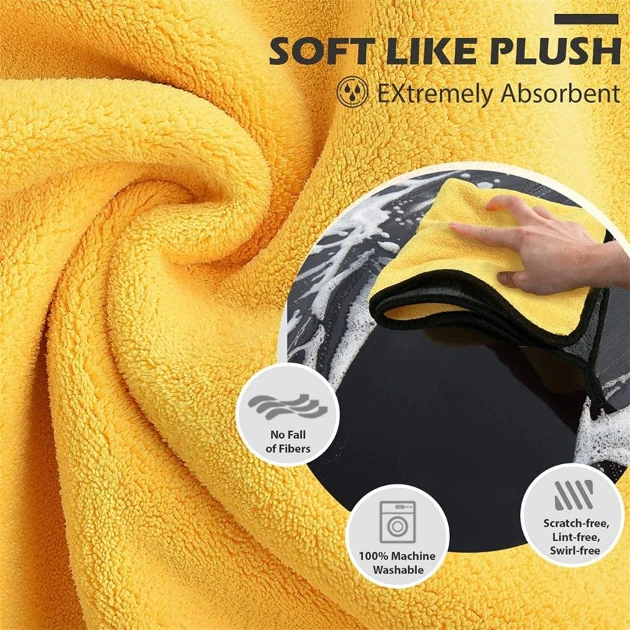 1/5/10Pcs Microfiber Car Wash  - Microfiber Towel Detailing บทวิจารณ์และราคา